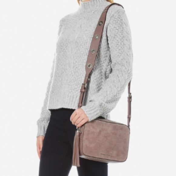 🆕MK✴BROOKLYN LEATHER /SUEDE CROSSBODY BAG - Picture 2 of 10